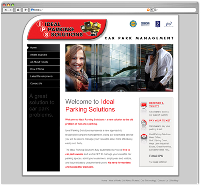 Ideal Parking Solutions website