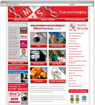 Mayfair Security website