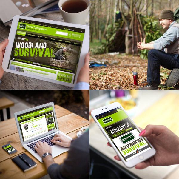 survival website ecommerce website design