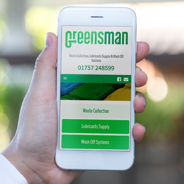 mobile responsive website design for greensman in yorkshire