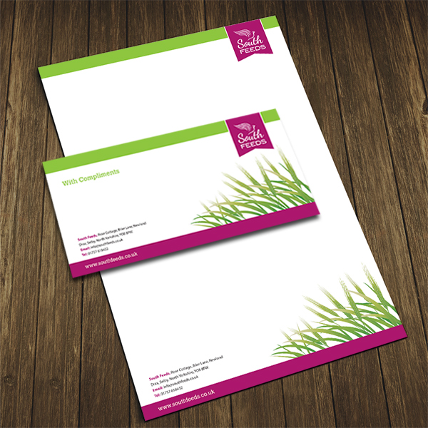 letterhead and compliment slip printing for south feeds selby